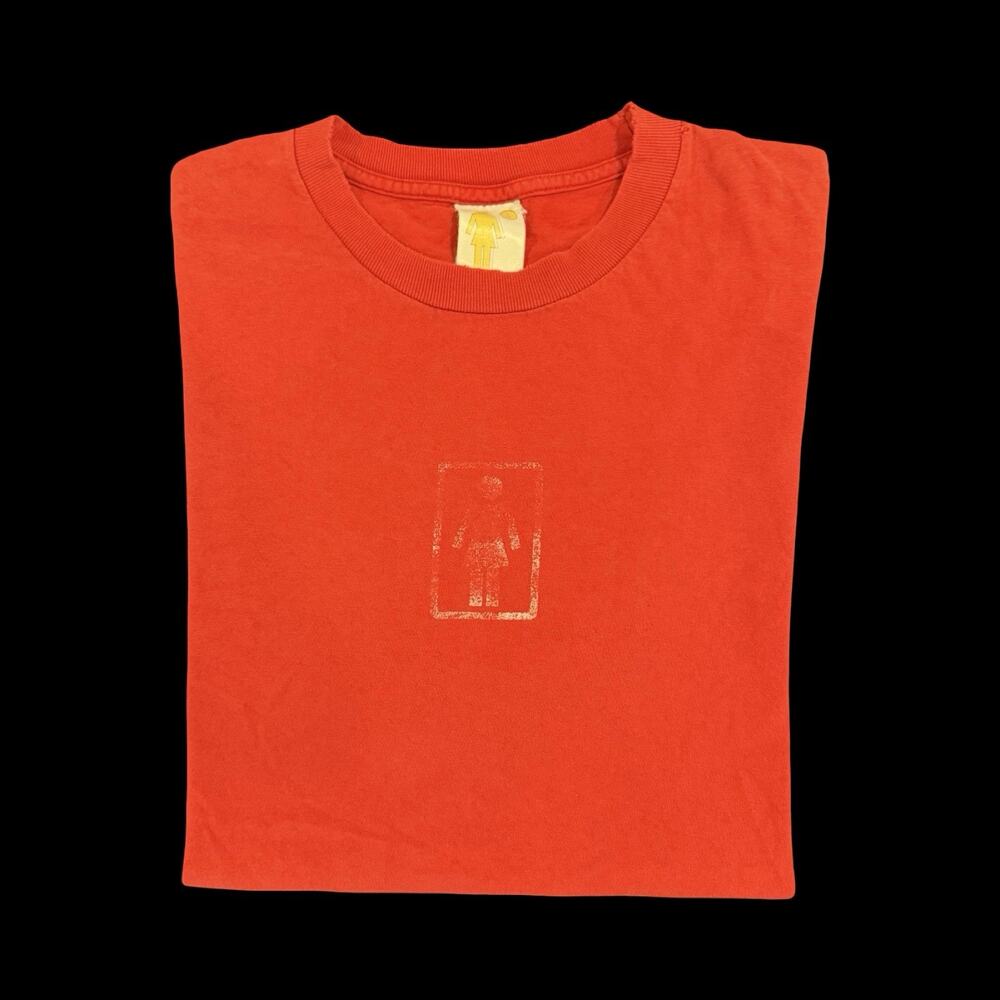 Vintage Girl Skateboards Tee Red Box Logo Distressed T Shirt Y2K